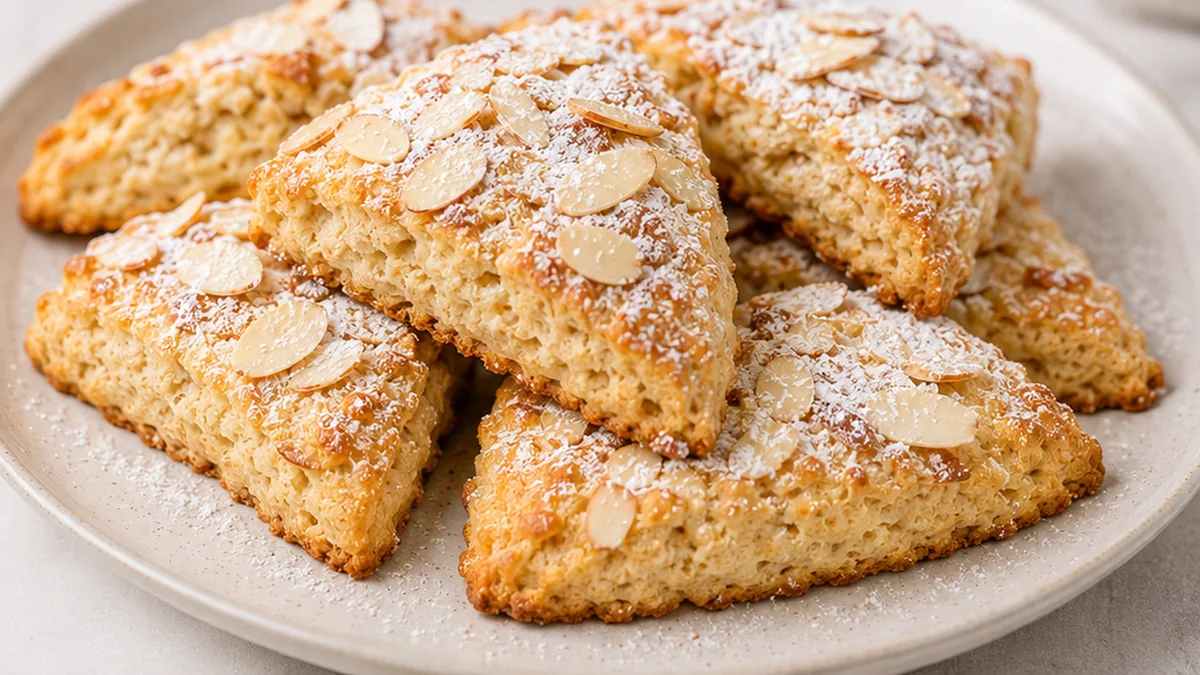 Golden Almond Scones: The Ultimate Gluten-Free Treat! Discover the best gluten-free Almond Scones! This easy recipe yields flaky, tender treats in under an hour
