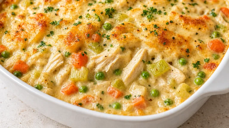 Ultimate Crustless Chicken Pot Pie