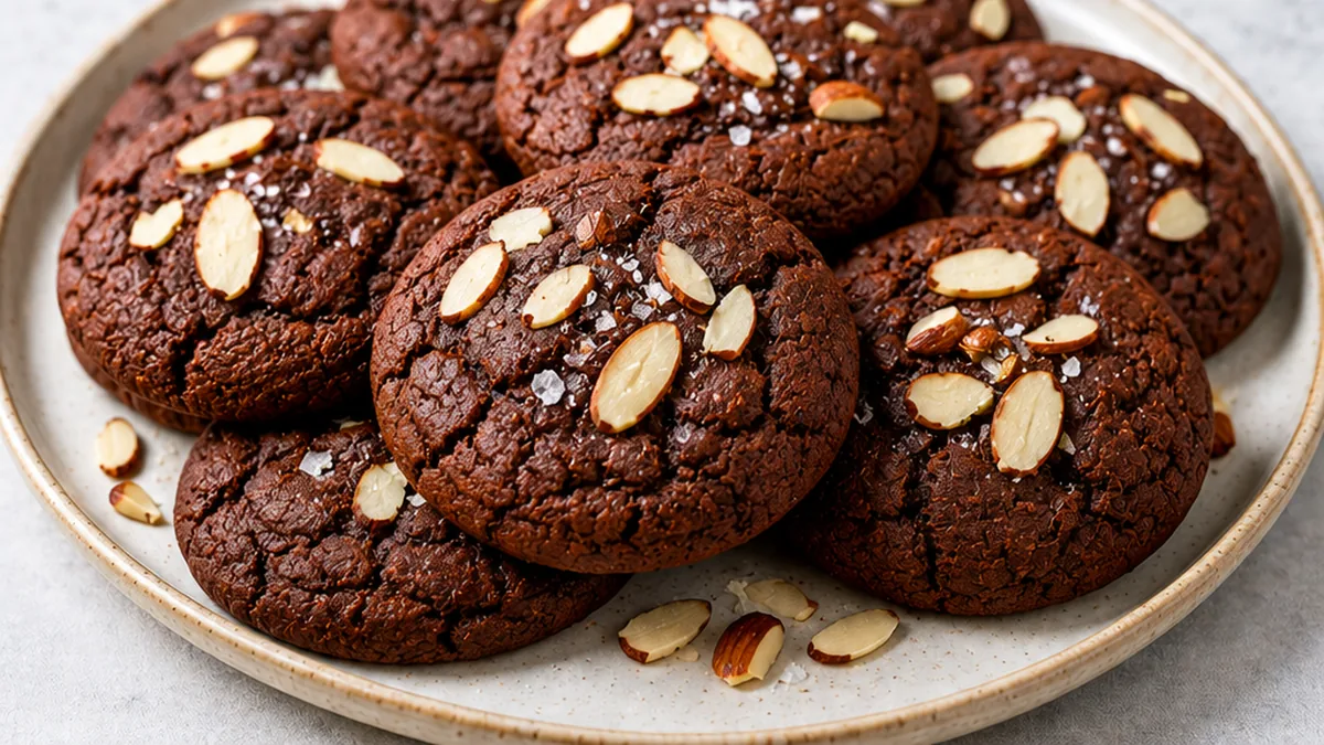 Irresistible Chocolate Almond Cookies (GF!) - chocolate cookies - Chocolate cookies: Bake these rich, fudgy, gluten-free almond flour cookies in under 30 minute