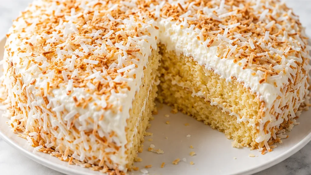 Tropical Coconut Dream Cake - coconut cake - Discover the best Gluten-Free Coconut Cake recipe! Moist, fluffy, and easy to make with tropical flavors. Perfect f