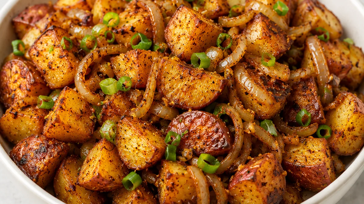 Crispy Blackstone Potatoes: The ULTIMATE Side Dish! - fried potatoes - Fried potatoes: Make these crispy, golden potatoes on your Blackstone griddle in under an