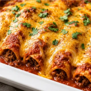 ️ Cheesy Beef Gluten-Free Enchiladas - gluten free enchiladas - Discover the ultimate gluten-free enchilada recipe! Made with seasoned beef, gooey cheddar chees