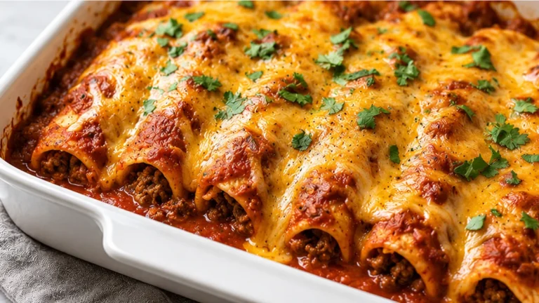 ️ Cheesy Beef Gluten-Free Enchiladas