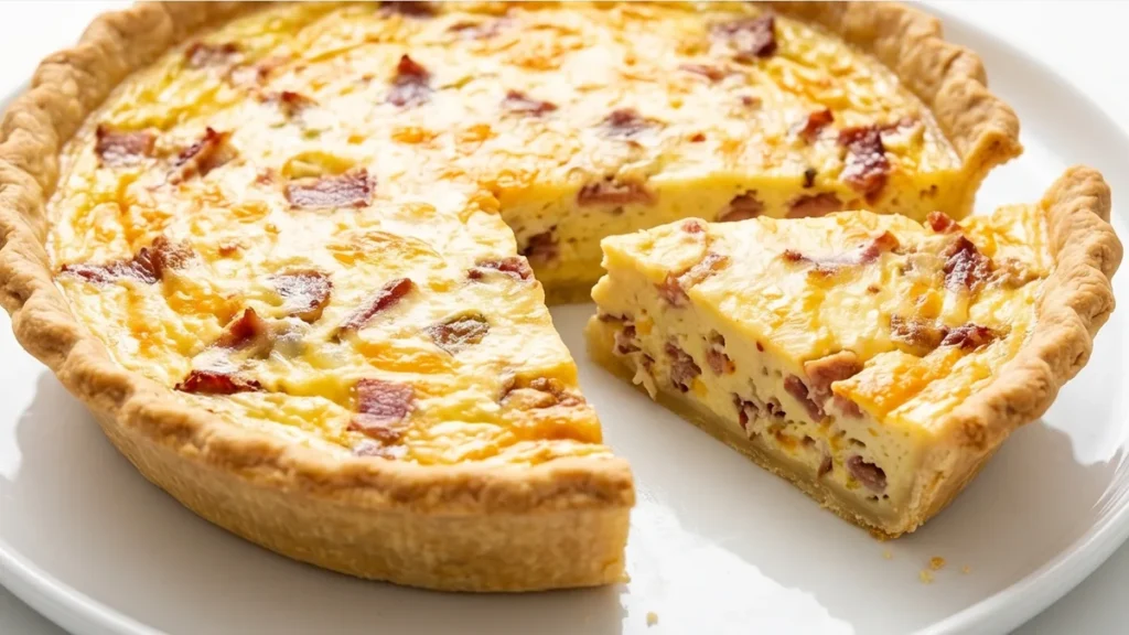 Ultimate Gluten-Free Bacon Cheddar Quiche - gluten free quiche - Gluten free quiche: Bake this easy, savory quiche in under an hour. Perfect for brunch or a lig