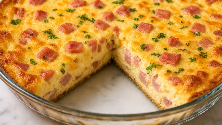 Crustless Ham & Cheese Quiche: Easy Breakfast!