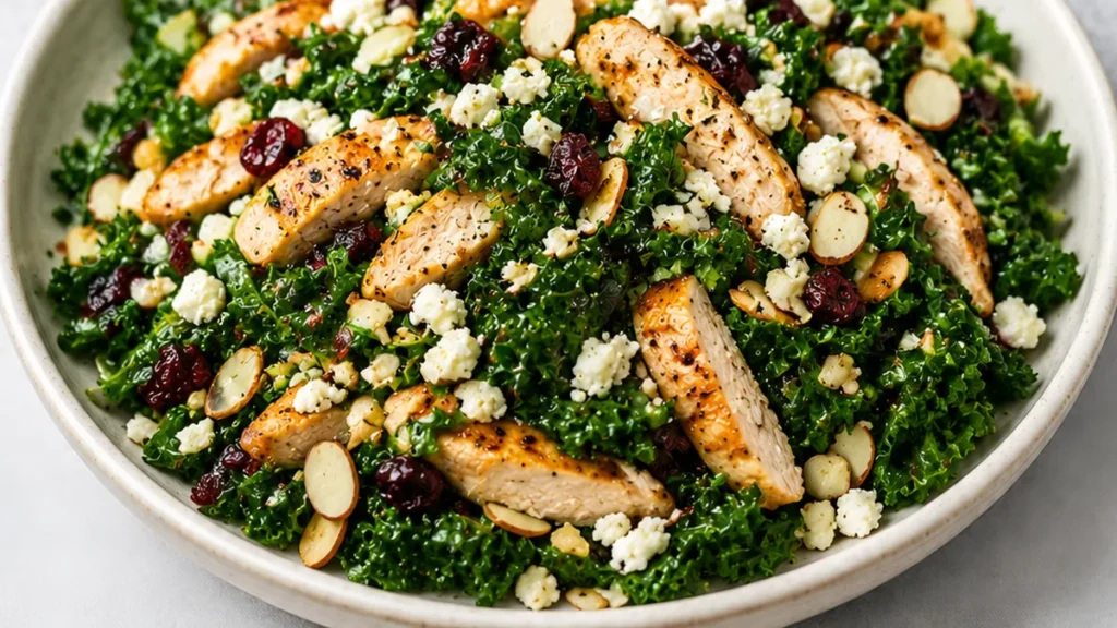 Ultimate Chicken Kale Salad Recipe - Kale salad: try this viral copycat recipe for a vibrant, flavorful meal. Easy to make, perfect for lunch or a light dinner