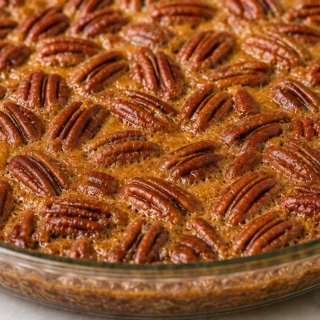 Pecan Pie Bliss: No Crust Needed! Discover the ultimate crustless pecan pie! Easy recipe for a gooey, nutty dessert ready in under an hour. Perfect for any occa
