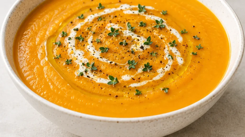 Creamy Butternut Squash & Leek Soup - squash soup - Butternut Squash Soup: Make this delicious, creamy, and healthy soup in under an hour. Perfect for a comfort