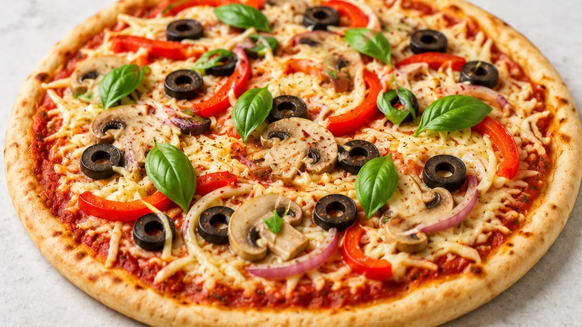 Ultimate Vegan Pizza: Cheesy & Delicious! Vegan pizza: Make this incredible dairy-free pizza with a perfect crust and gooey cheese in under 70 minutes. Easy, de