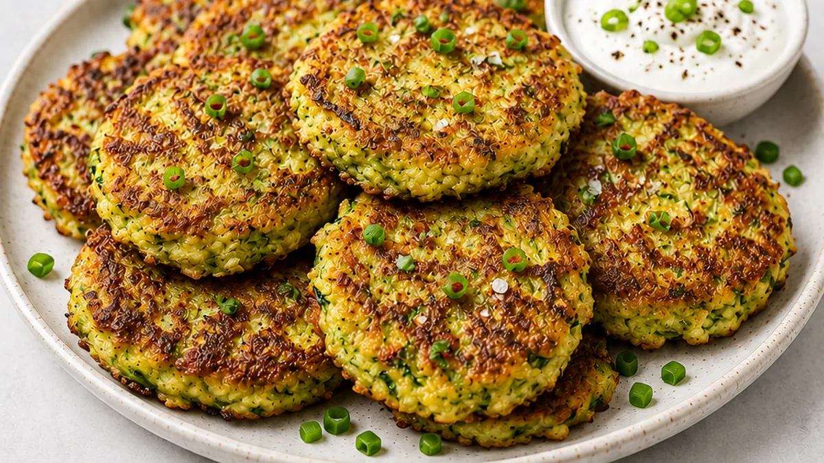 Crispy Zucchini Fritters - Zucchini fritters: Make these easy, crispy, gluten-free delights in under 45 minutes! A perfect snack or side dish everyone will love