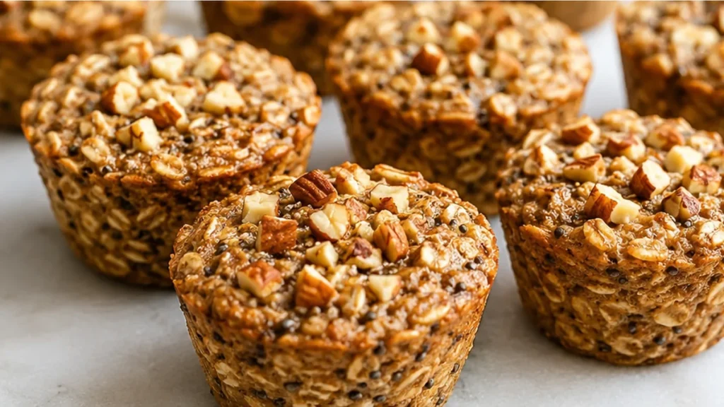 ️ Grab-and-Go Baked Oatmeal Cups - Baked oatmeal cups: whip up these easy, wholesome, and customizable grab-and-go breakfast treats. Perfect for meal prep and h