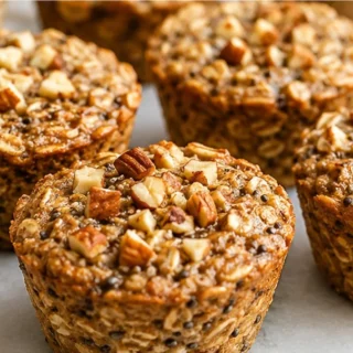 ️ Grab-and-Go Baked Oatmeal Cups - Baked oatmeal cups: whip up these easy, wholesome, and customizable grab-and-go breakfast treats. Perfect for meal prep and h