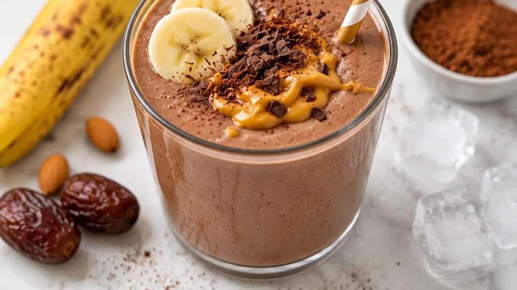 PB Banana Dream Smoothie! - banana smoothie - Banana smoothie: whip up this creamy, dreamy chocolate peanut butter delight in just 5 minutes. Perfect for breakf