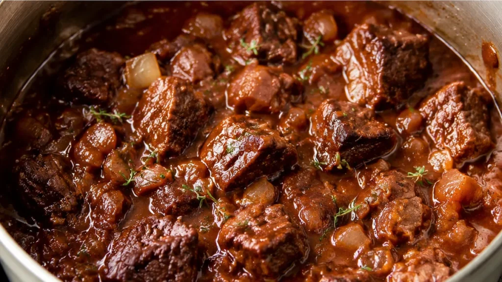 Instant Pot Beef Burgundy Delight - Beef burgundy: master this classic, rich stew in your Instant Pot. Tender beef, savory sauce, perfect for a cozy dinner with