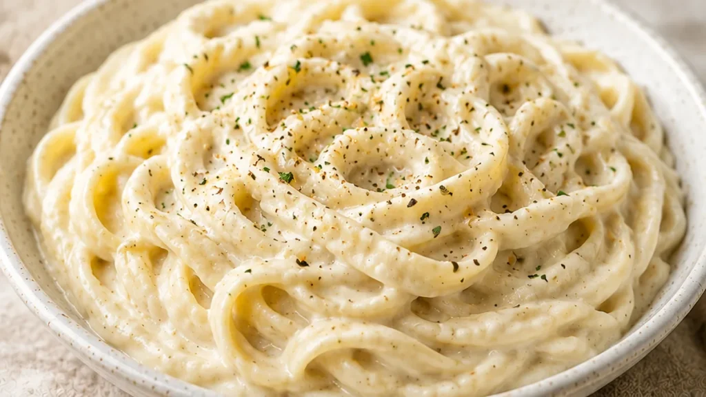 Creamy Cauliflower Alfredo That Tastes Like the Real Deal - Cauliflower Alfredo: Bake this incredibly creamy, dairy-free sauce in under 30 minutes. A healthy, l