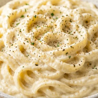 Creamy Cauliflower Alfredo That Tastes Like the Real Deal - Cauliflower Alfredo: Bake this incredibly creamy, dairy-free sauce in under 30 minutes. A healthy, l