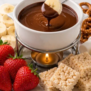 Decadent Dairy-Free Chocolate Fondue Bliss! Dairy-free chocolate fondue: make this easy, creamy chocolate dip in 15 minutes. Perfect for fruits, marshmallows &