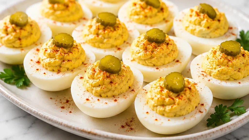 Classic Deviled Eggs Recipe - Deviled eggs: master this classic recipe in 30 minutes. Perfect creamy, tangy appetizers for any gathering. Easy to make, impossib