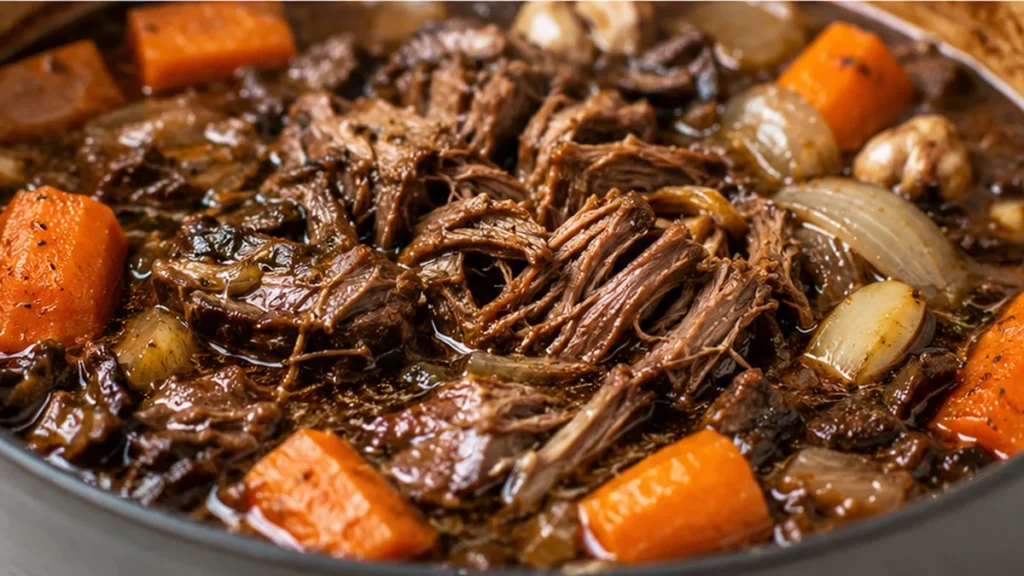 Melt-in-Your-Mouth Gluten-Free Pot Roast - Gluten-Free Pot Roast: savor a tender, flavorful chuck roast slow-cooked to perfection with a rich porcini mushroom g