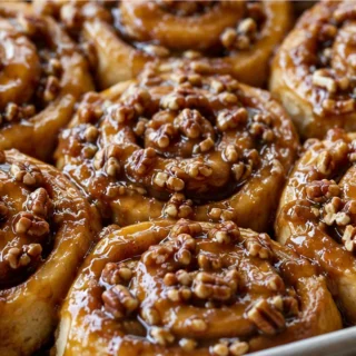 " Gluten-Free Sticky Buns with Caramel Pecan Glaze" - Gluten-free sticky buns: master these incredibly fluffy and sweet buns with a rich caramel pecan glaze. Pe