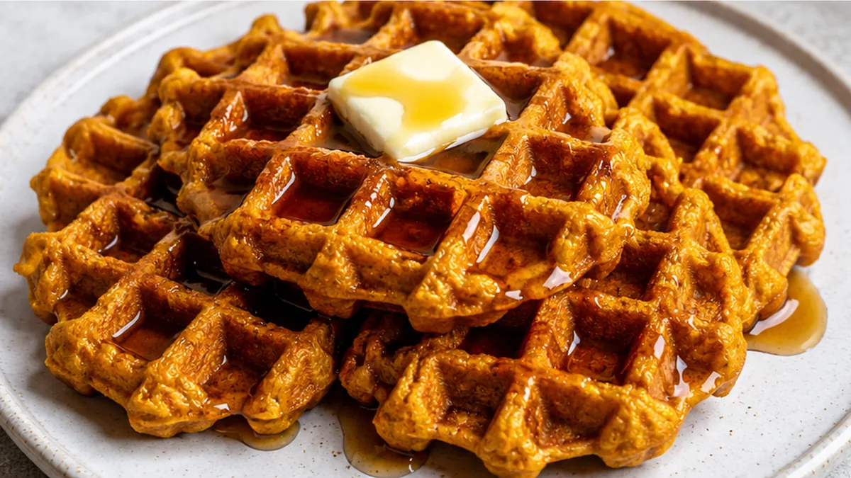 Fluffy Gluten-Free Pumpkin Waffles! Your Fall Favorite! - gluten-free waffles - Gluten-free waffles: whip up fluffy, spiced pumpkin waffles for a delightful bre