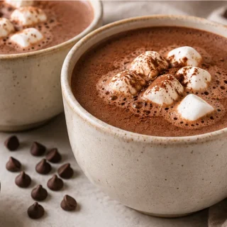 Rich & Creamy Dairy-Free Hot Chocolate - Hot chocolate: Make this incredibly rich and creamy dairy-free hot chocolate in just 15 minutes. Naturally sweetened, t