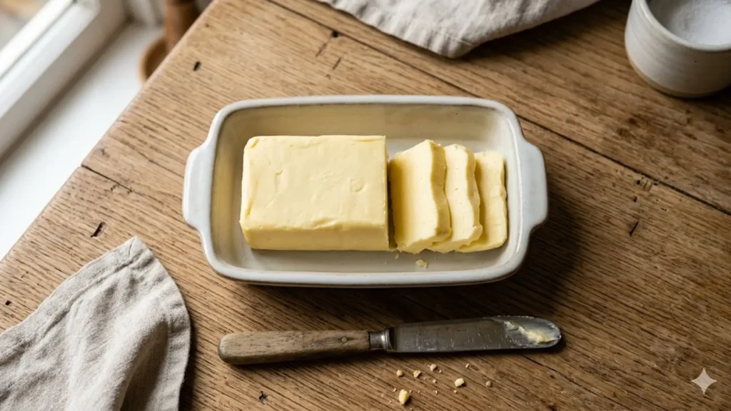 Butter gluten free, beautifully styled overhead food photograph