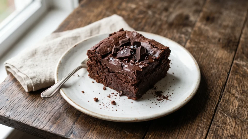 Chocolate gluten free, beautifully styled overhead food photograph