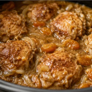 Slow-Cooker Moroccan Chicken: Unforgettable! Moroccan Chicken: Cook this tender, flavorful slow-cooker dish with apricots and spices. Perfect for an easy, aroma
