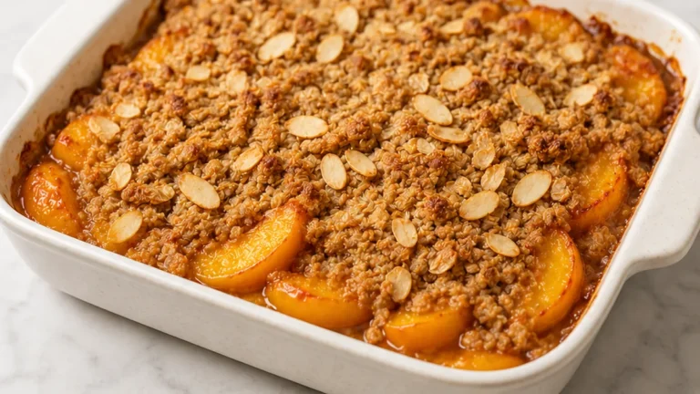 Heavenly Gluten-Free Peach Crisp! ️