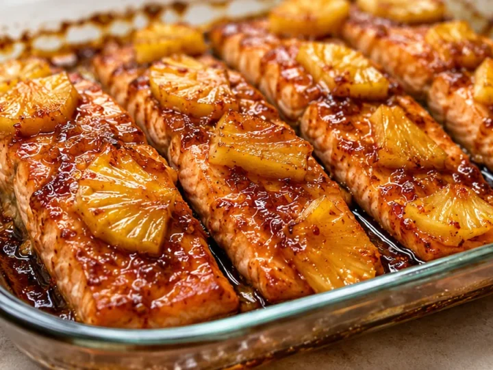 Sweet & Spicy Pineapple Salmon Bake!