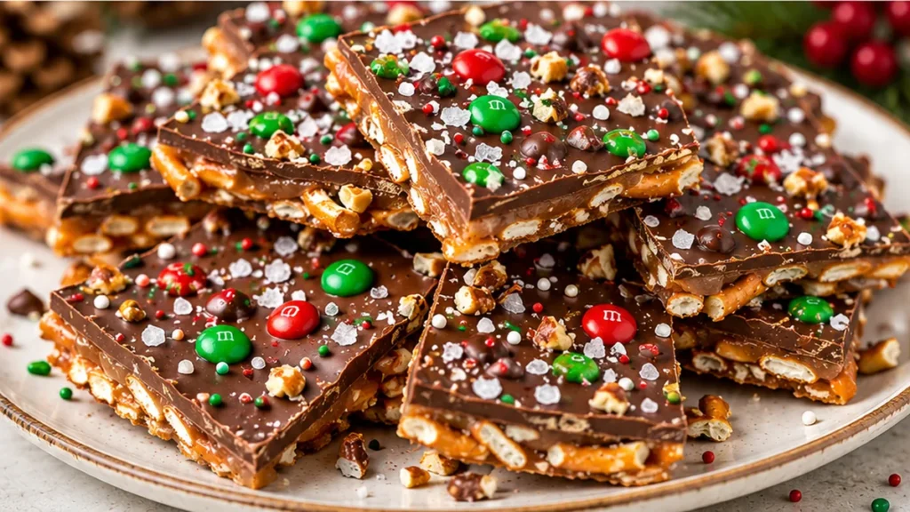 Melt-in-Your-Mouth Christmas Pretzel Treats! Pretzel treats: whip up these amazing gluten-free Christmas pretzel treats with caramel and chocolate. Easy, festiv