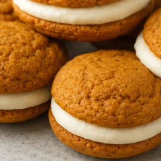 Fall's Fave: Gluten-Free Pumpkin Whoopie Pies! Pumpkin Whoopie Pies: bake this amazing gluten-free dessert for a perfect taste of fall. Soft, spiced cookies wit