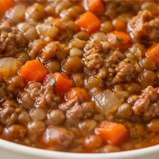 Hearty Sausage & Lentil Soup - sausage lentil soup - Sausage lentil soup: cook this hearty and warming meal, perfect for any occasion. Packed with flavor and nu