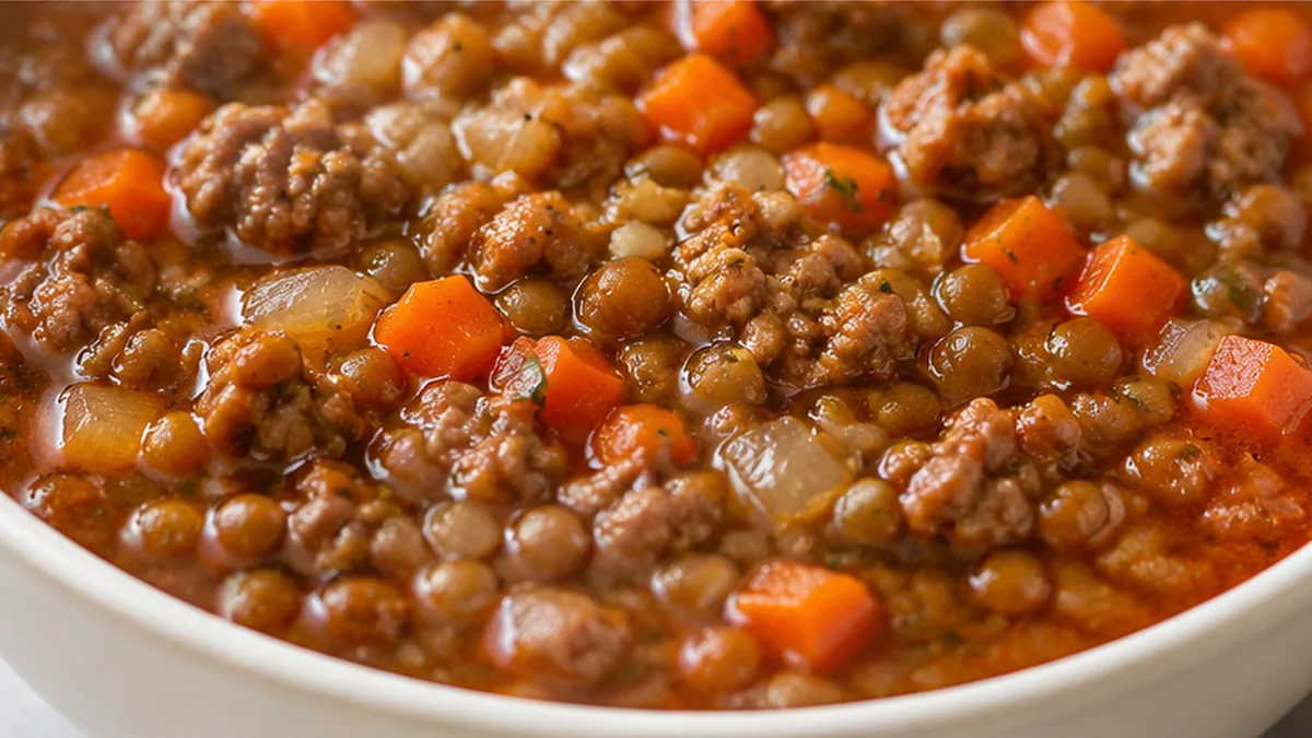 Hearty Sausage & Lentil Soup - sausage lentil soup - Sausage lentil soup: cook this hearty and warming meal, perfect for any occasion. Packed with flavor and nu