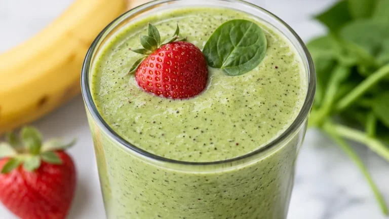 Ultimate Strawberry Banana Spinach Smoothie