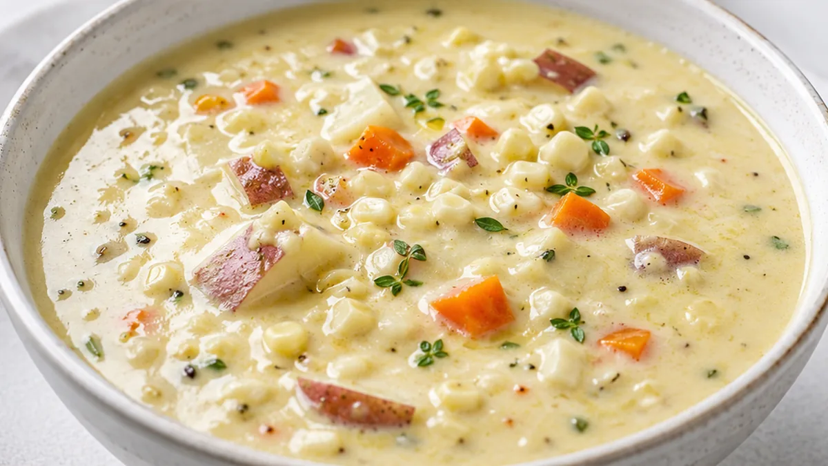 Creamy Sweet Corn Soup: Pure Comfort in a Bowl! Sweet Corn Soup: master this creamy and comforting recipe in under 30 minutes. Made with fresh veggies and a hin