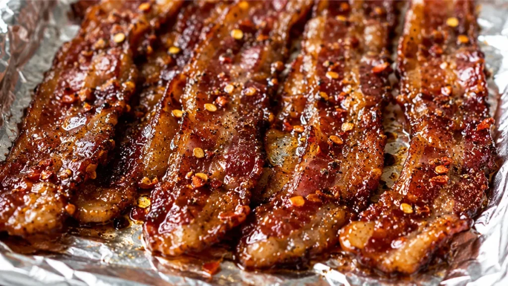 Billionaire Bacon: Sweet & Spicy! Billionaire bacon: make this easy, caramelized, and crispy sweet and spicy bacon. Perfect for breakfast, brunch, or an indulge