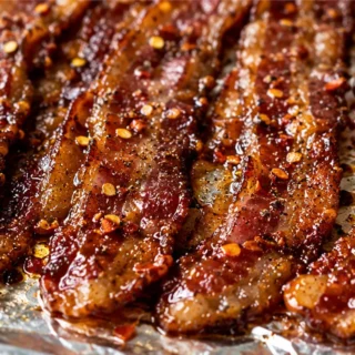 Billionaire Bacon: Sweet & Spicy! Billionaire bacon: make this easy, caramelized, and crispy sweet and spicy bacon. Perfect for breakfast, brunch, or an indulge
