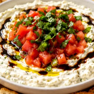 Easy Boursin Bruschetta Dip: Your New Favorite Appetizer! Boursin bruschetta dip: whip up this irresistibly creamy and fresh appetizer in minutes. Perfect for e