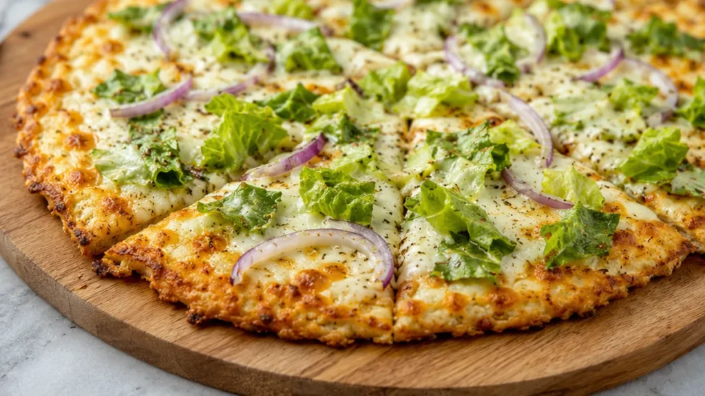 Chicken Crust Caesar Pizza: Crispy & Guilt-Free! - Chicken Caesar Pizza - Chicken Caesar Pizza: enjoy a delicious, low-carb take on pizza with a crispy chicken