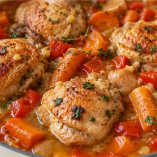 Easy Chicken Stew: Comfort in a Bowl - Chicken stew: enjoy this hearty and comforting recipe featuring tender chicken, root vegetables, and a rich broth. Perfec