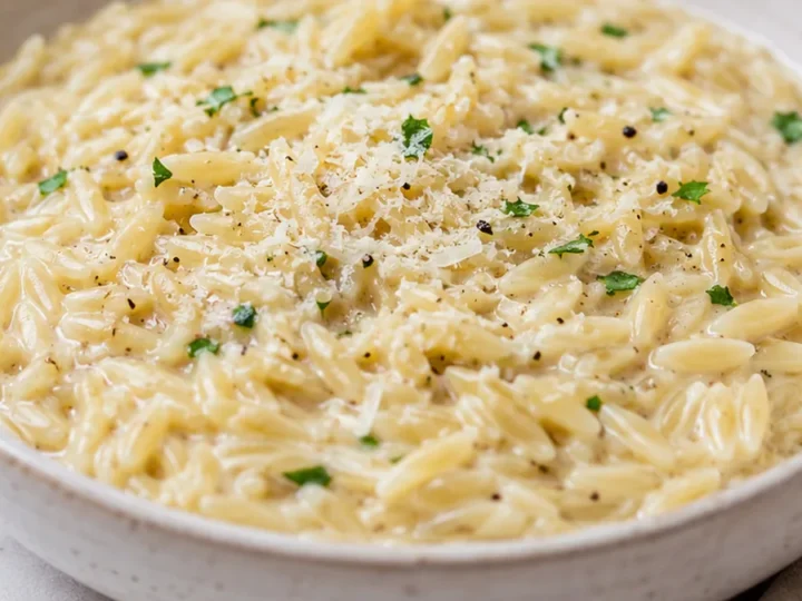 Dreamy Creamy Parmesan Garlic Orzo