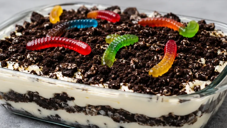 ”  “Worm” Dirt Cake: Easiest No-Bake Treat!