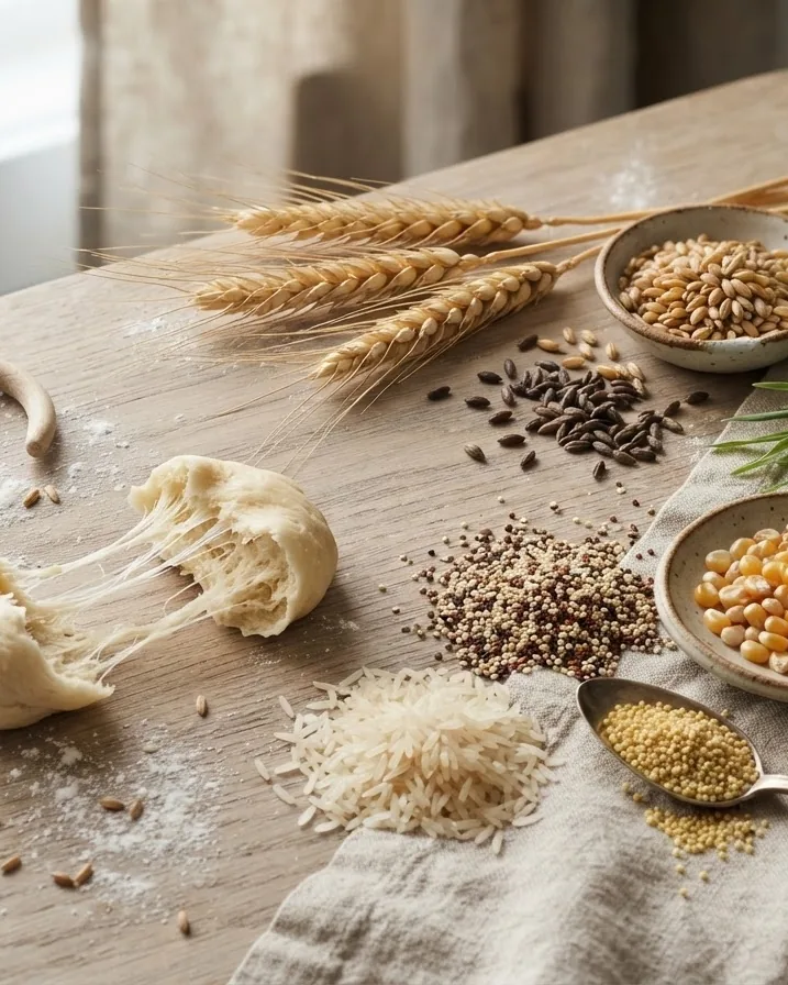 Close-up illustrating what Gluten Is and Which Grains Carry It