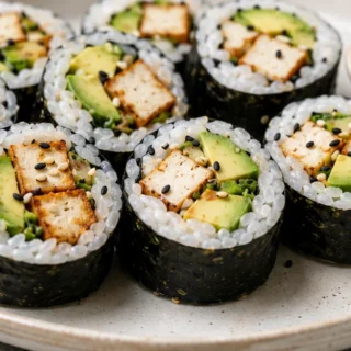 Gluten-Free Sushi Rolls Recipe - Gluten-Free Sushi: craft delicious homemade rolls with seasoned rice, fresh vegetables, and your choice of toasted tofu or shri