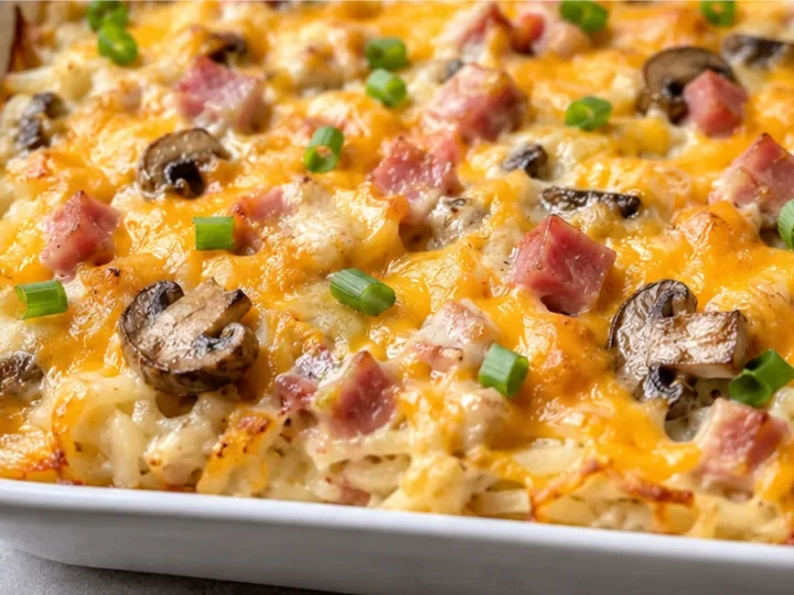 Cheesy Ham & Hash Brown Casserole