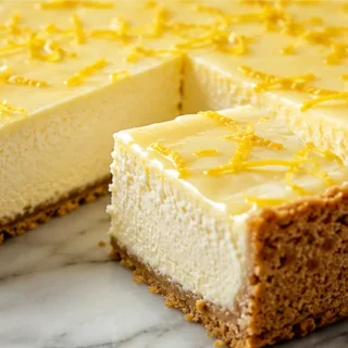 Zesty Lemon Cheesecake Recipe - Lemon cheesecake: bake this bright and creamy dessert in a springform pan. Features a gluten-free crust and a fresh, zesty flavo