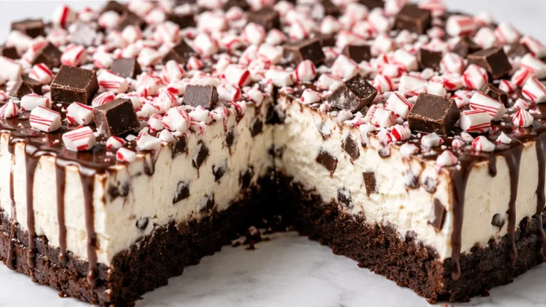 Peppermint Brownie Ice Cream Cake