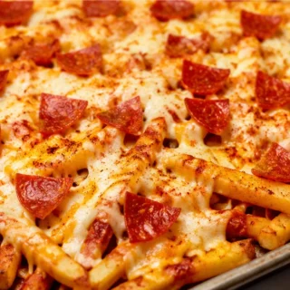 CRISPY Pizza Fries: Your Ultimate Weekend Snack! Pizza fries: craft this irresistible snack with crispy fries, melted cheese, and pepperoni in under 30 minutes.